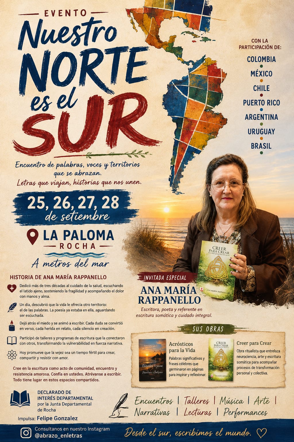 Invitación al encuentro Nuestro Norte es el Sur, con Ana María Rappanello como invitada especial